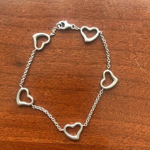 Silver Heart Clasp Bracelet